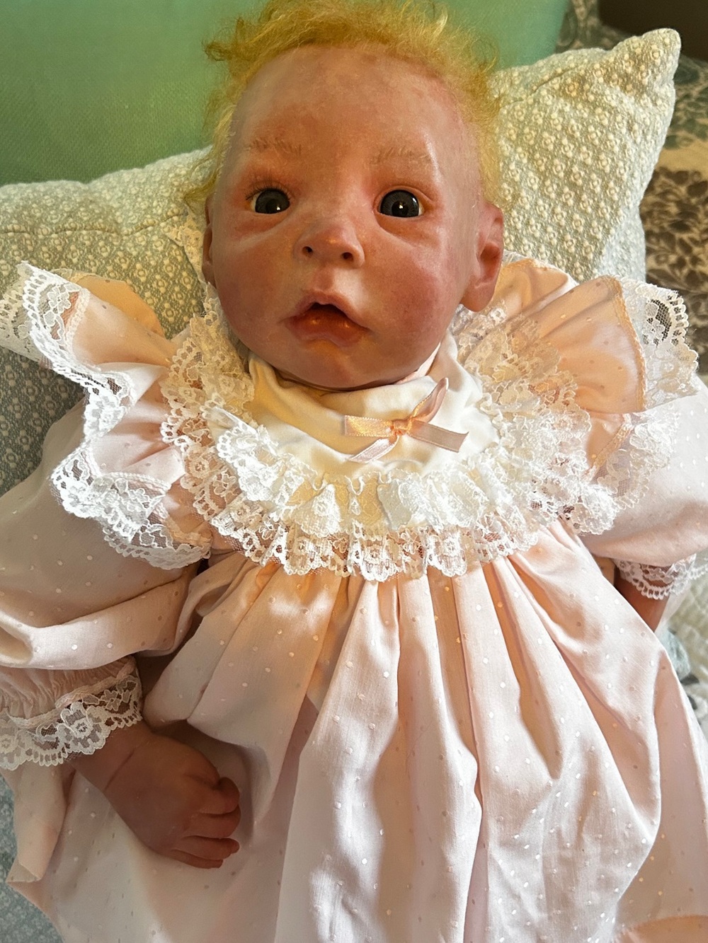 Lifelike Reborn Baby Doll By Artist Jo Beckman 23” Weight 6.2 oz - Picture 15 of 16